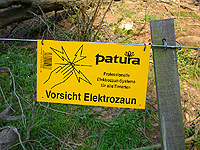 Warnschild Elektrozaun